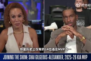 历史第14位连庄MVP！亚历山大：能和传奇们并列总是一种荣誉